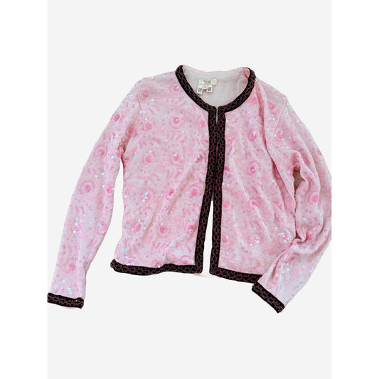 90s sequin embellished cardigan. L