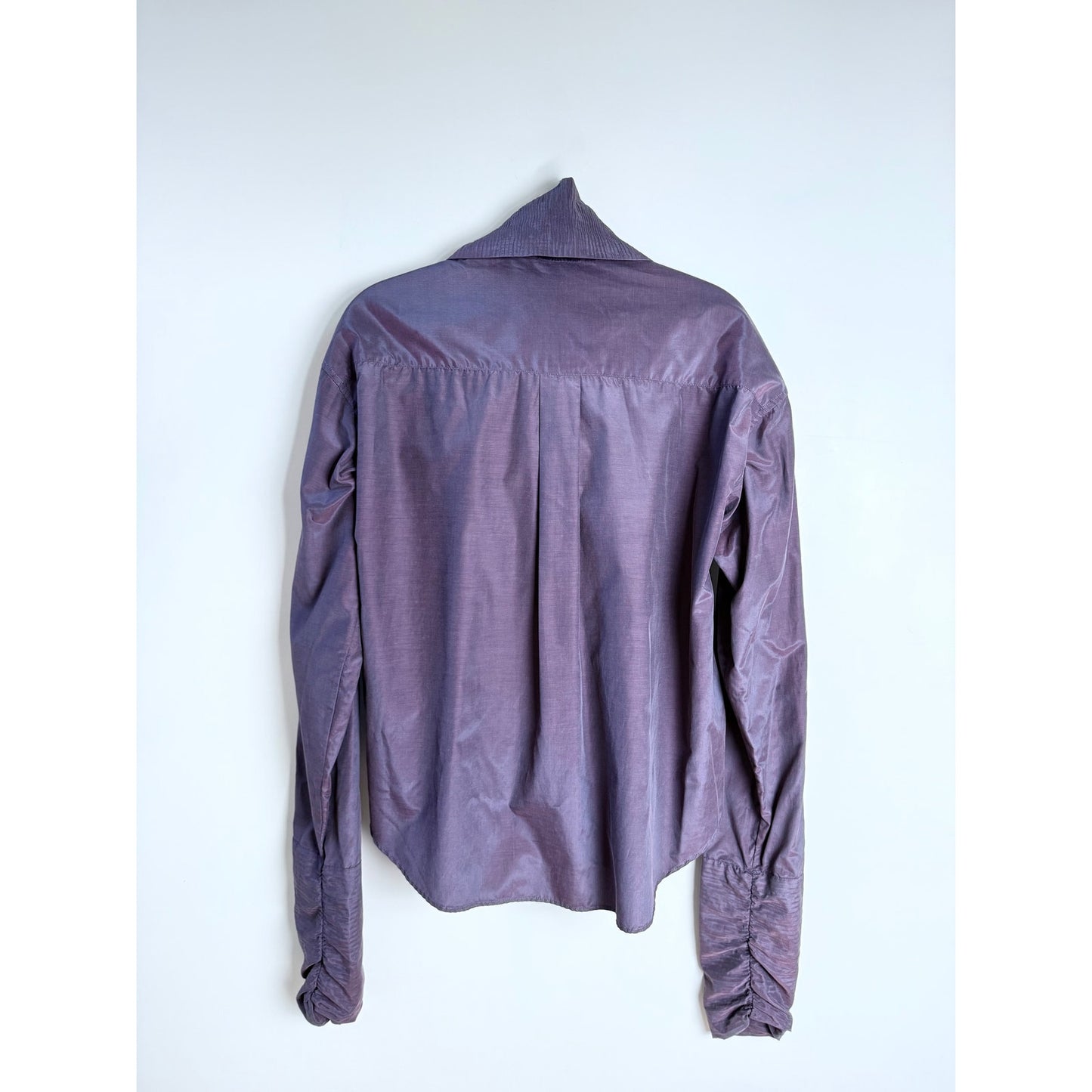 Iconic 1993 blouse with scarf collar and ruched sleeves IT40