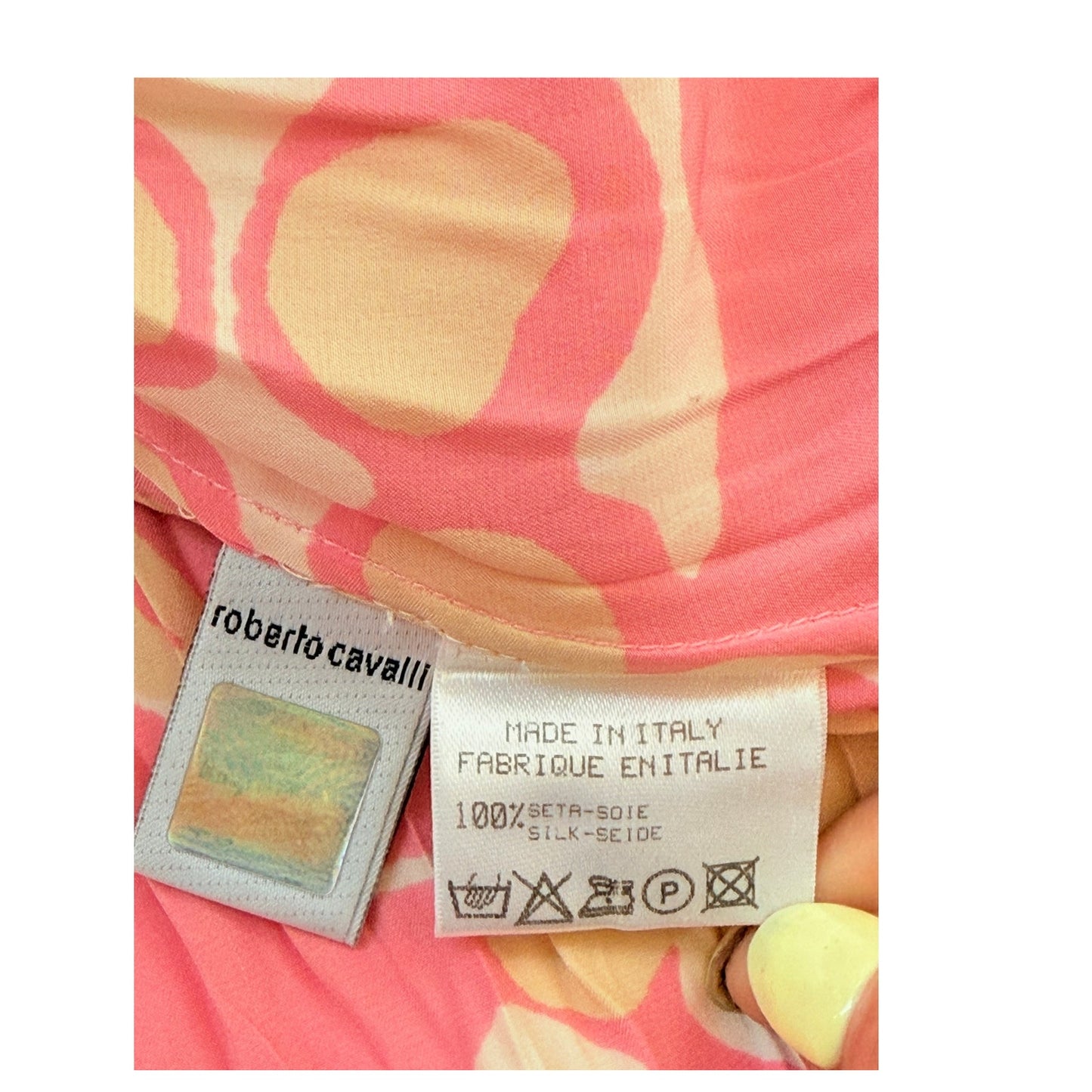 Y2K Roberto Cavalli vintage silk blouse size X