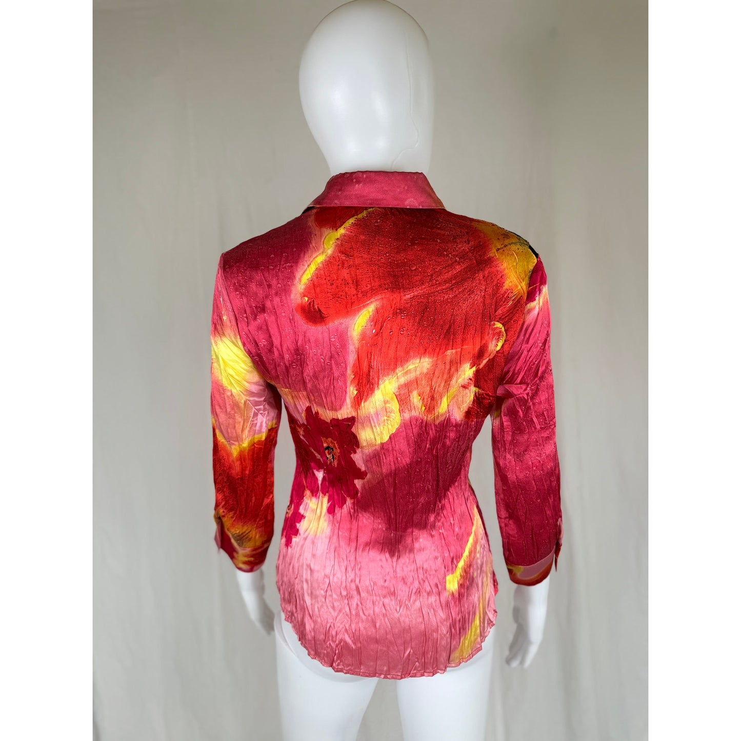 2004 crinkle silk blouse size S