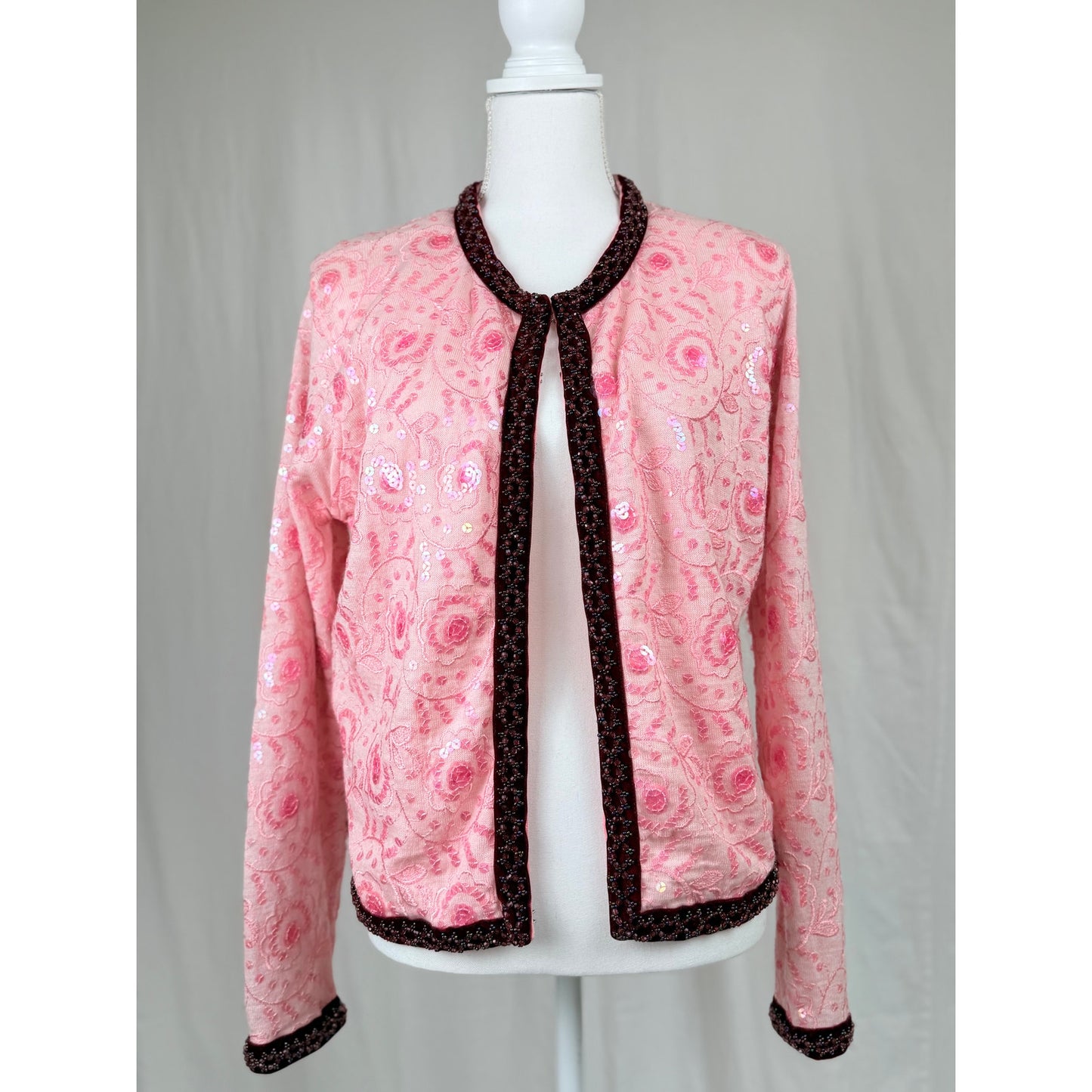 90s sequin embellished cardigan. L