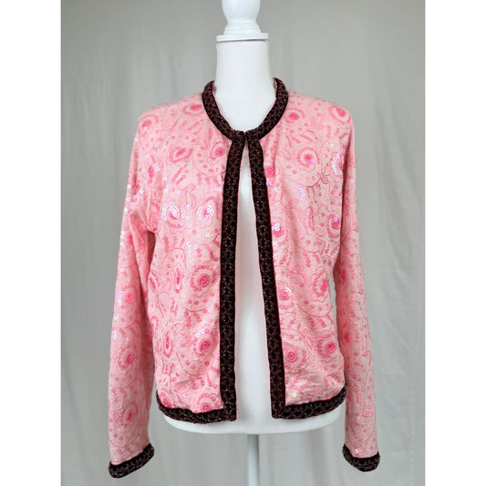 90s sequin embellished cardigan. L