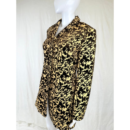 Y2K Roberto Cavalli vintage silk blouse size X