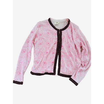 90s sequin embellished cardigan. L