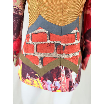 Early ’90s  blazer with photo-collage trompe-l’œil print.