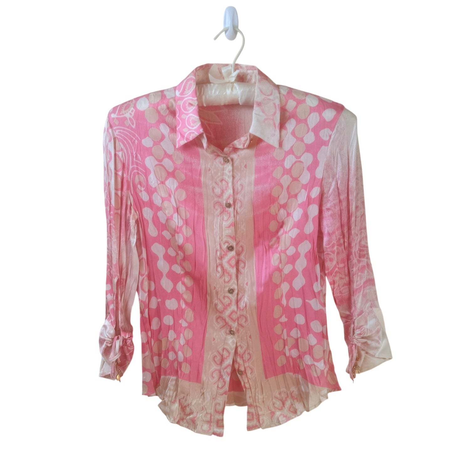 Y2K Roberto Cavalli vintage silk blouse size X