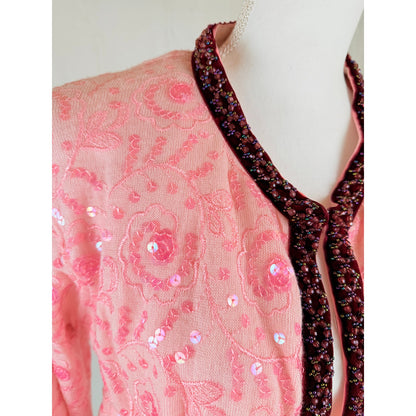 90s sequin embellished cardigan. L